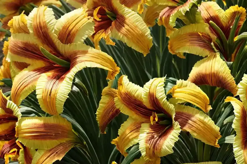 Hemerocallis ‘tiger swirl’ (daylily) — photo 2