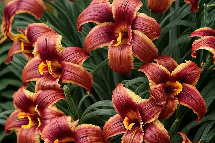 Hemerocallis ‘woodside ruby’ (daylily) — photo 3