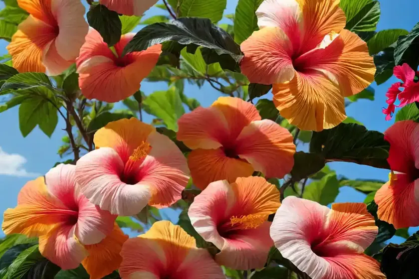 Hibiscus rosa-sinensis ‘hula girl’ (tropical hibiscus) — photo 3