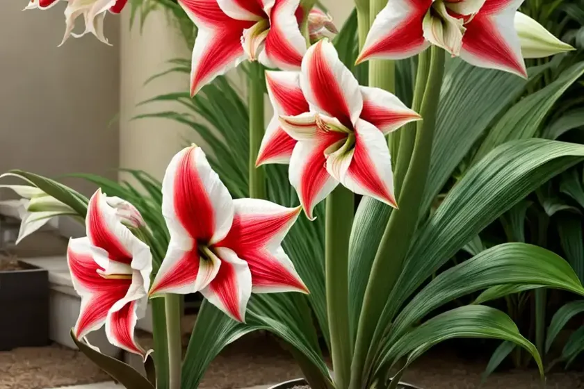 Hippeastrum x johnsonii (hardy amaryllis)