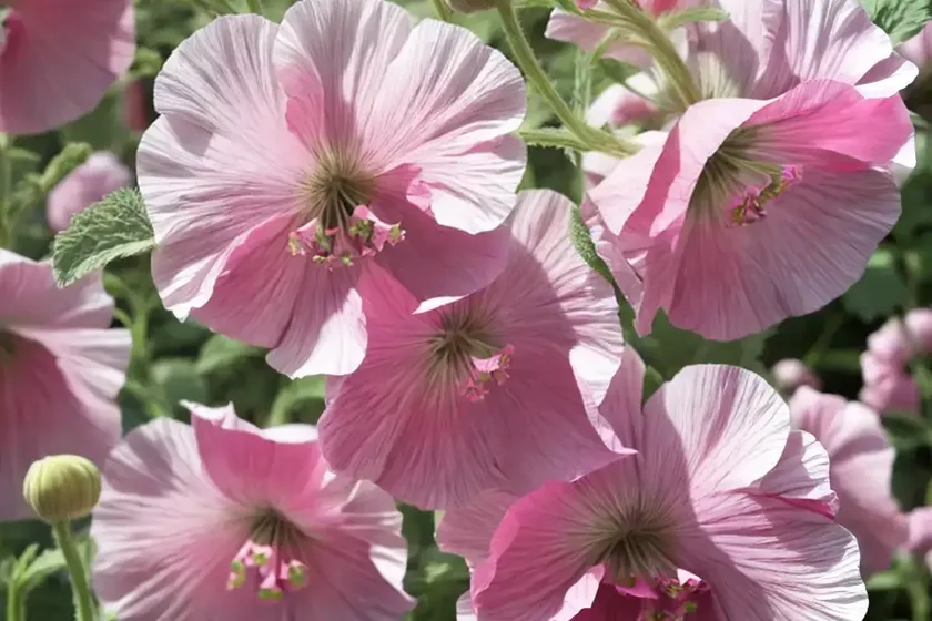 Hollyhock (alcea rosea ‘nigra’) — photo 2