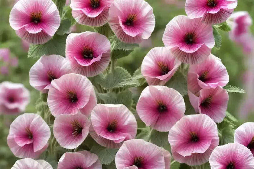 Hollyhock (alcea rosea ‘nigra’) — photo 3