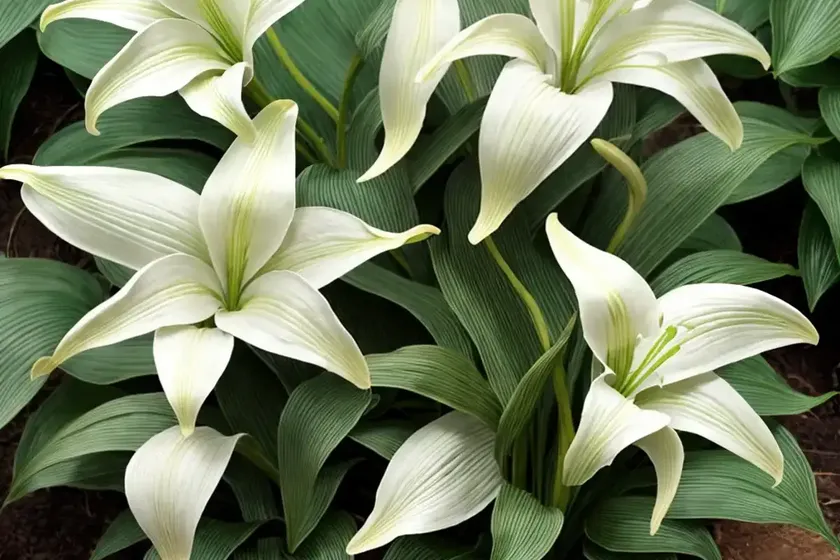 Hosta ‘sagae’ (plantain lily)
