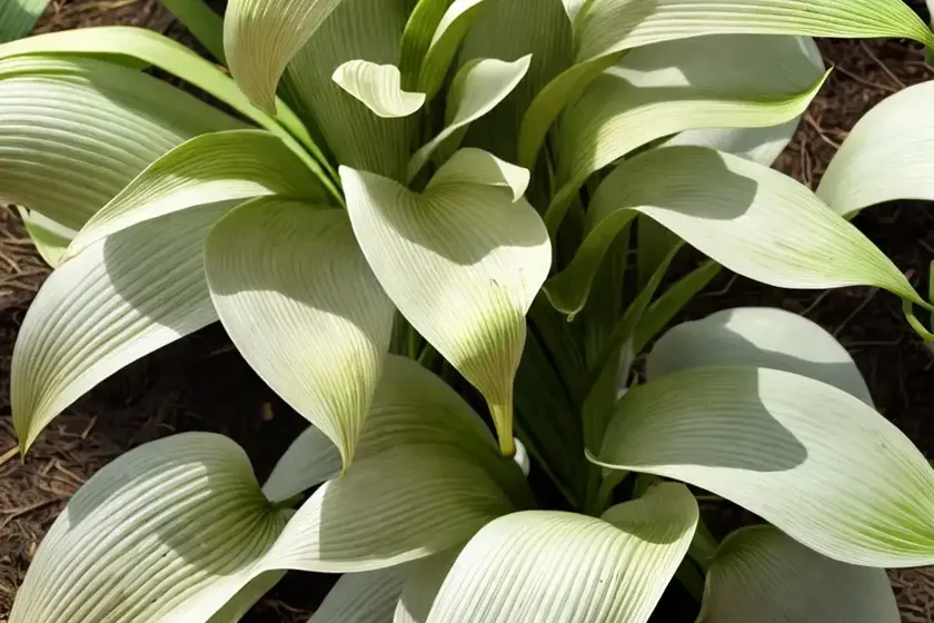 Hosta undulata var. undulata (wavy plantain lily)