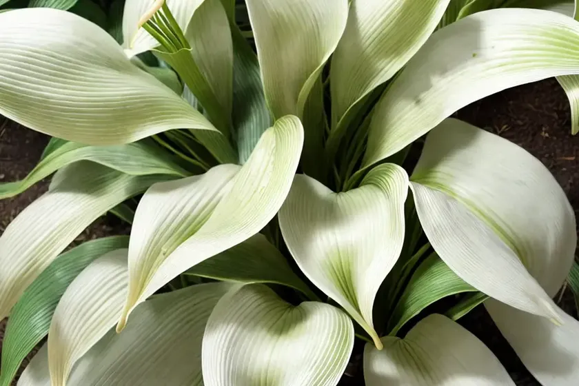 Hosta ‘undulata’ (wavy plantain lily) — photo 2
