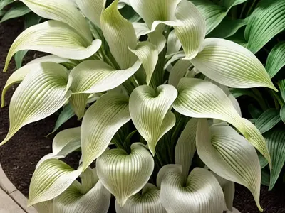 Hosta ‘Undulata’ (Wavy Plantain Lily)