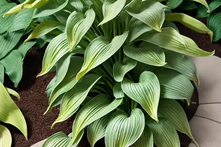 Hosta ‘waterslide’ (plantain lily) — photo 2