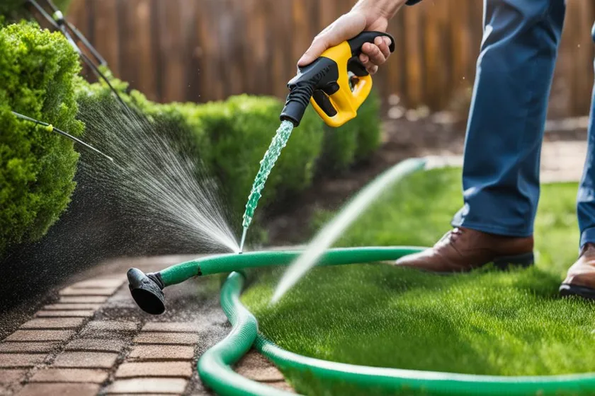 How to connect a garden hose to a pressure washer