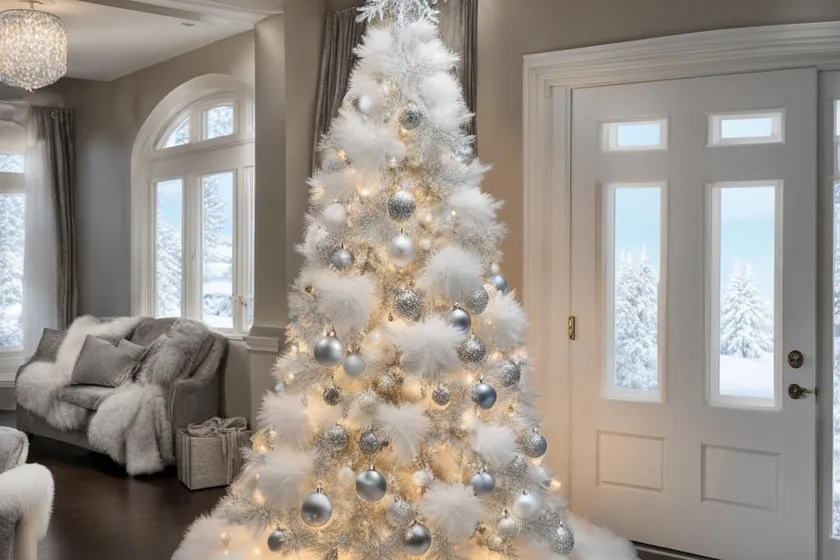 How to decorate white christmas tree