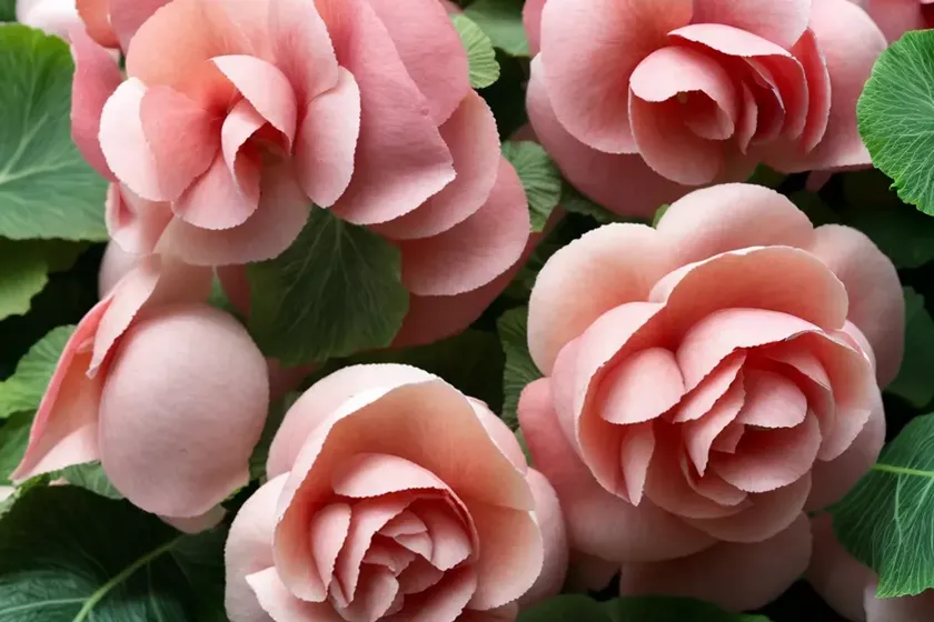Hybrid tuberous begonia (begonia funky pink) — photo 2
