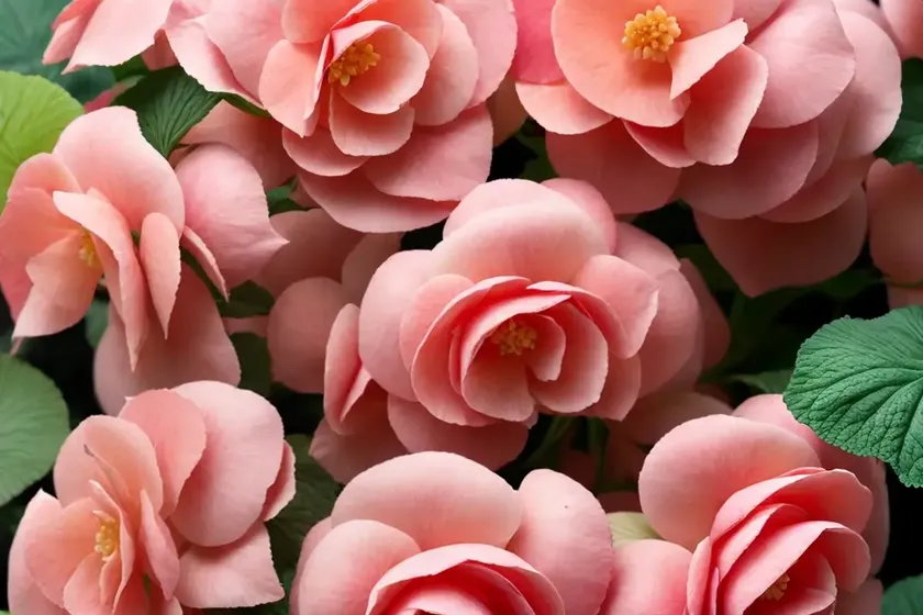 Hybrid tuberous begonia (begonia funky pink) — photo 3
