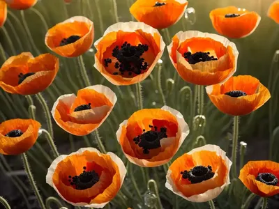 Icelandic Poppy (Papaver Nudicaule ‘Champagne Bubbles Orange’)