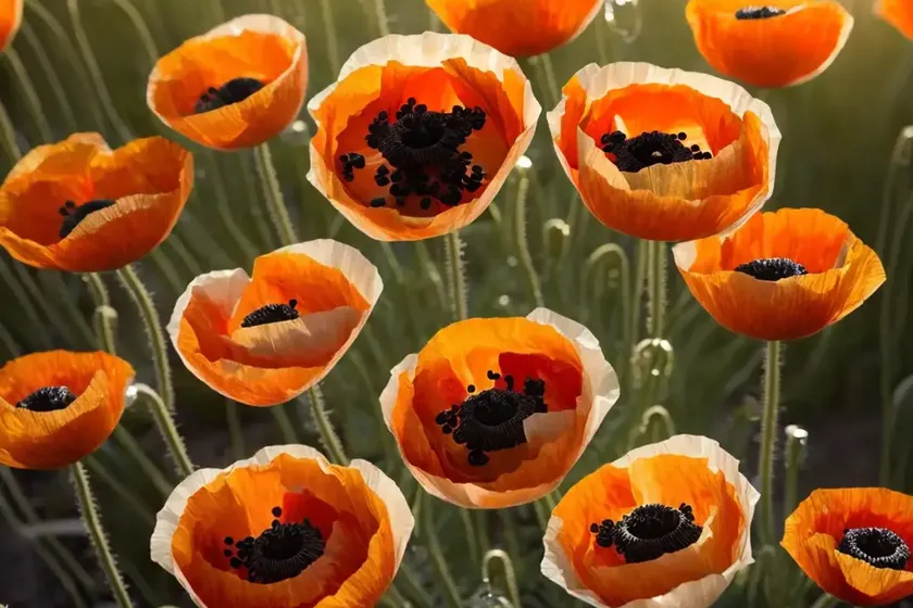 Icelandic Poppy (Papaver Nudicaule ‘Champagne Bubbles Orange’)