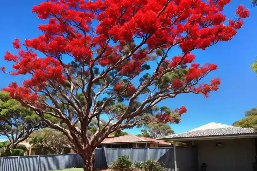 Illawarra flame tree (brachychiton acerifolius) — photo 2