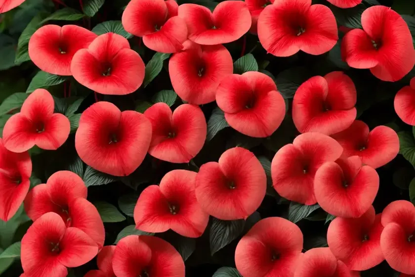 Impatiens ‘infinity blushing crimson’) — photo 2