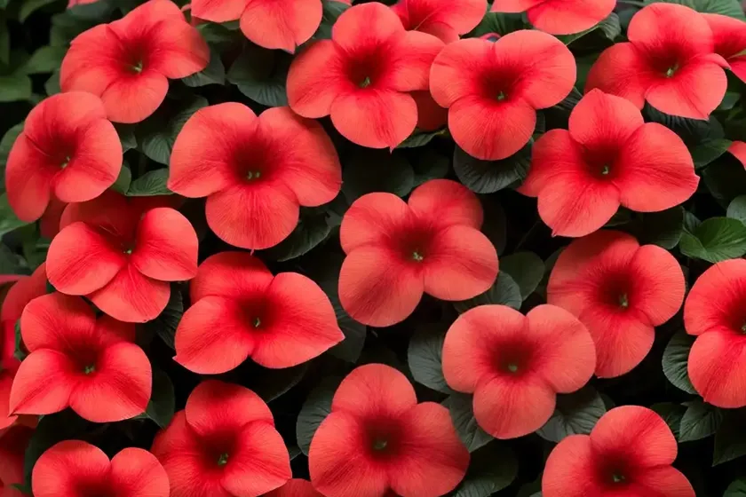 Impatiens ‘infinity blushing crimson’) — photo 3