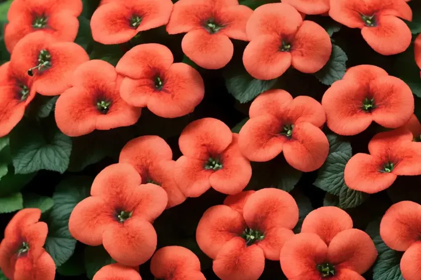 Impatiens ‘sunpatiens compact hot coral’) — photo 2