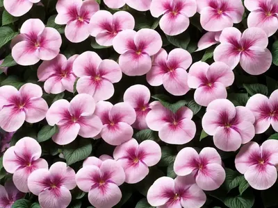 Impatiens ‘Sunpatiens Compact Lilac’)