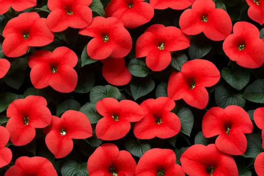 Impatiens ‘sunpatiens compact red’) — photo 2