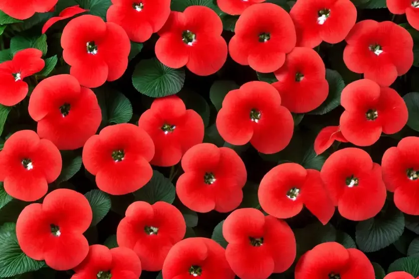 Impatiens ‘sunpatiens compact red’) — photo 3