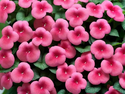 Impatiens ‘Sunpatiens Compact Royal Magenta’)