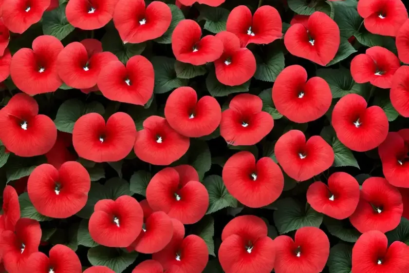 Impatiens ‘sunpatiens spreading carmine red’) — photo 2