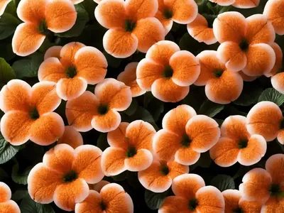 Impatiens ‘Sunpatiens Spreading Clear Orange’)