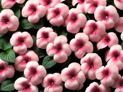 Impatiens ‘Sunpatiens Spreading Pink Flash’)