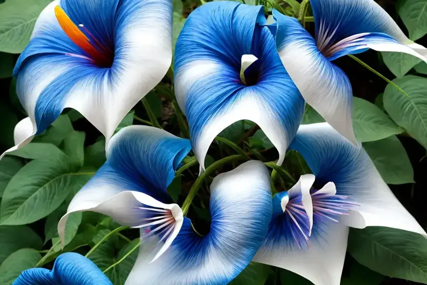 Ipomoea tricolor ‘heavenly blue’ (morning glory) — photo 2