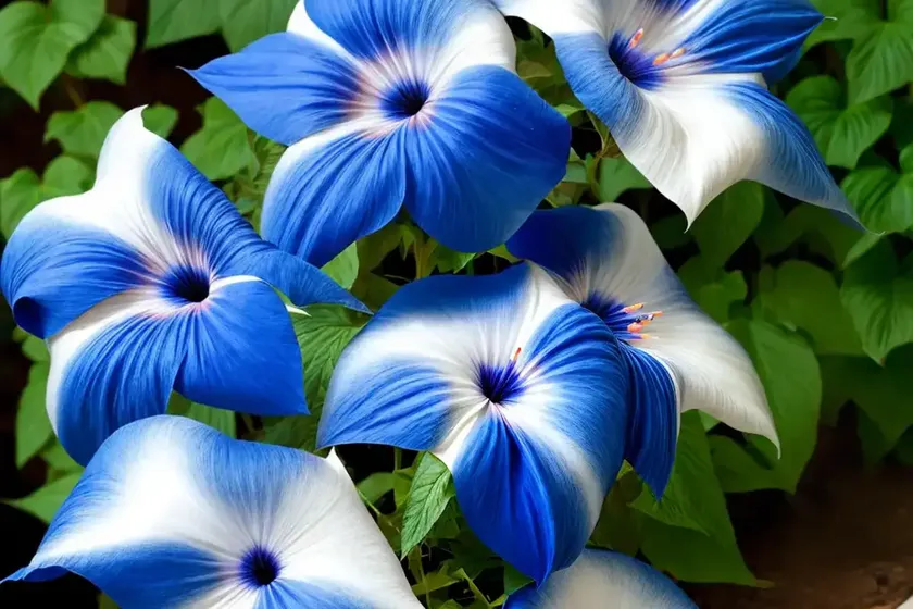 Ipomoea tricolor ‘heavenly blue’ (morning glory) — photo 3