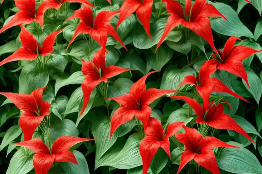 Ipomoea x sloteri (cardinal climber) — photo 3