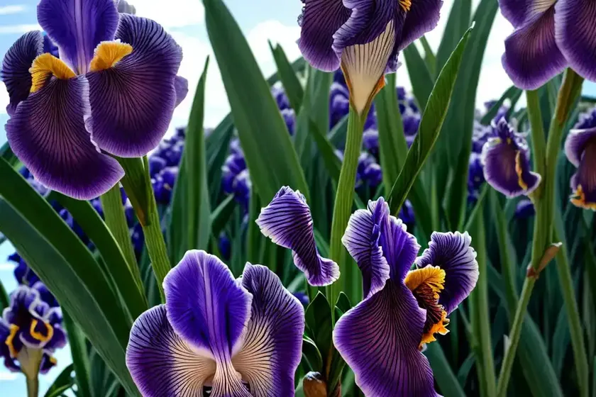 Iris ‘above the clouds’ (bearded iris)