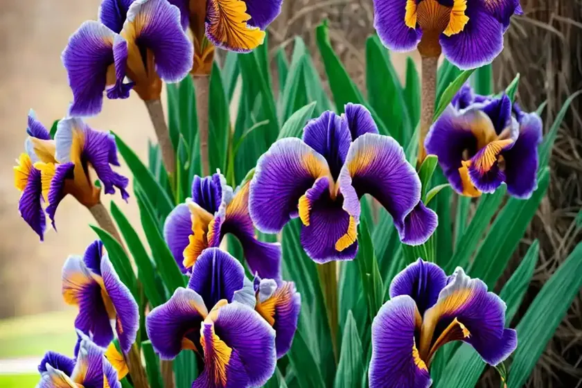 Iris ‘autumn circus’ (reblooming bearded iris) — photo 3