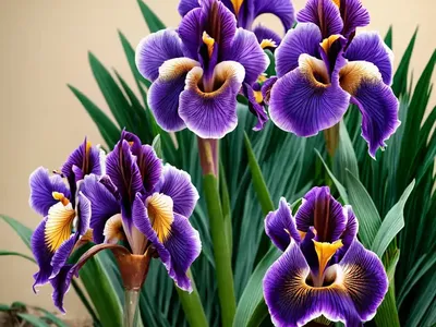 Iris ‘Autumn Circus’ (Reblooming Bearded Iris)