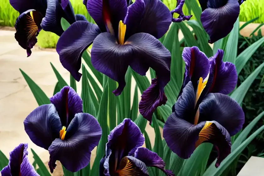 Iris ‘black gamecock’ (louisiana iris) — photo 2