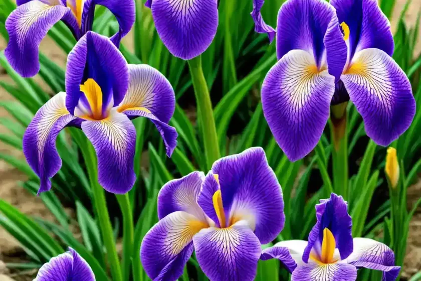 Iris brevicaulis (zigzag iris) — photo 3