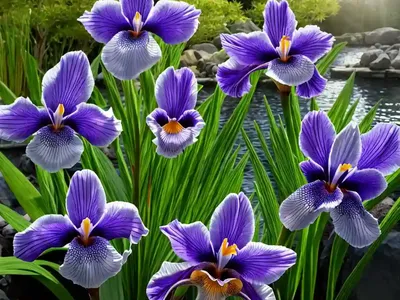 Iris Ensata ‘Flashing Koi’ (Japanese Iris)