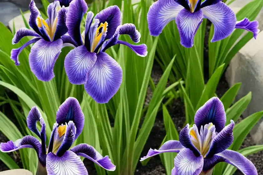 Iris ensata var. spontanea (japanese water iris) — photo 2