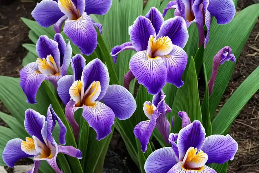 Iris ensata var. spontanea (japanese water iris) — photo 3