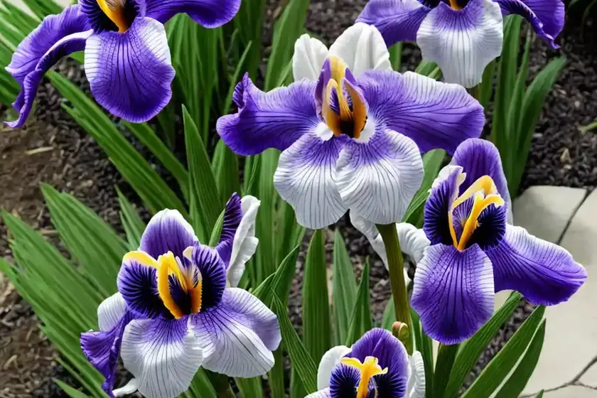 Iris Ensata ‘Variegata’ (Japanese Iris) — photo 3