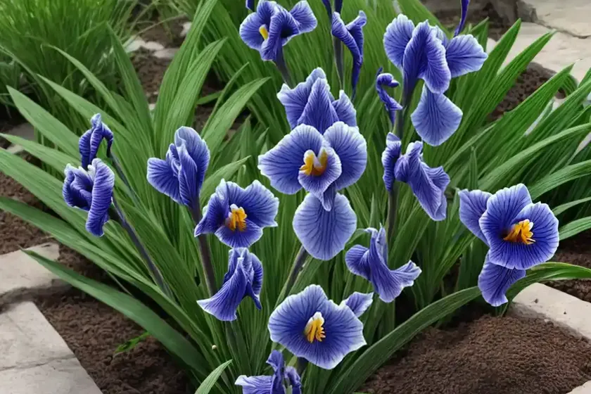 Iris laevigata (water iris) — photo 2