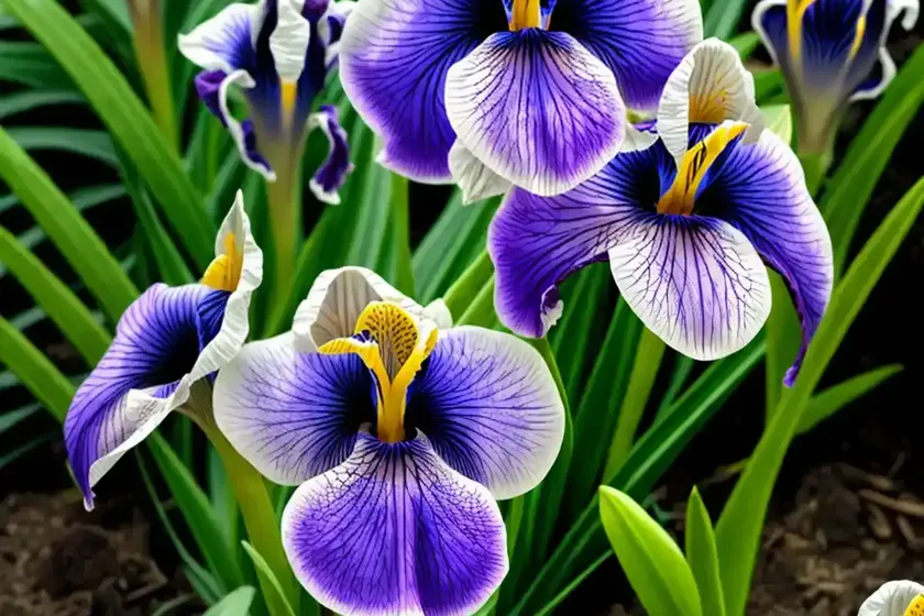 Iris pallida ‘variegata’ (dalmatian iris)