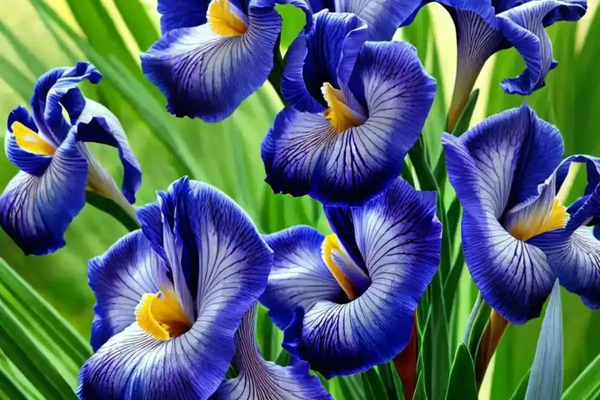 Iris prismatica (slender blue iris)