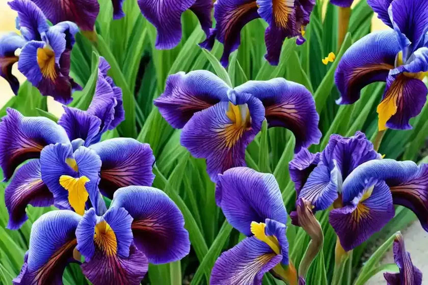 Iris pseudata ‘yarai’)