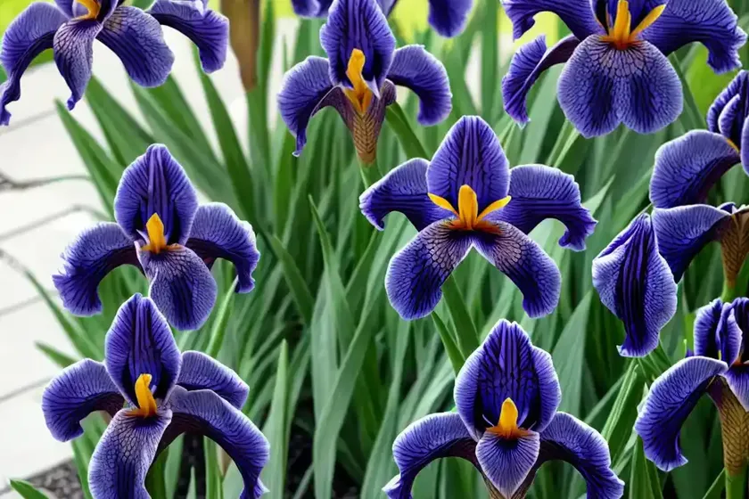 Iris sibirica ‘contrast in styles’ (siberian iris)