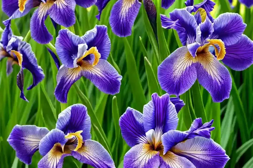 Iris sibirica ‘jewelled crown’ (siberian iris) — photo 3