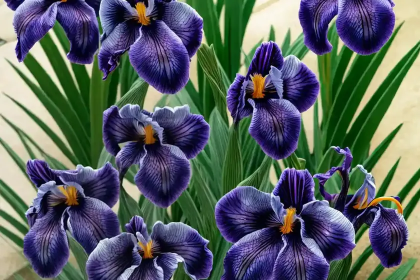 Iris sibirica ‘ruffled velvet’ (siberian iris) — photo 3