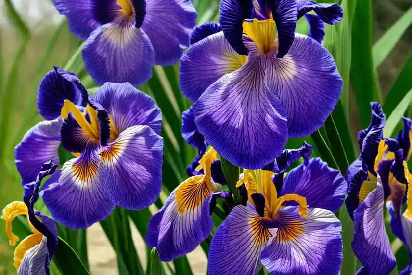 Iris sibirica ‘ruffled velvet’ (siberian iris)