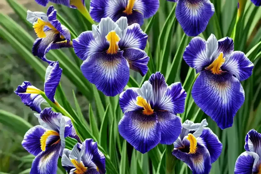 Iris sibirica ‘silver edge’ (siberian iris) — photo 3