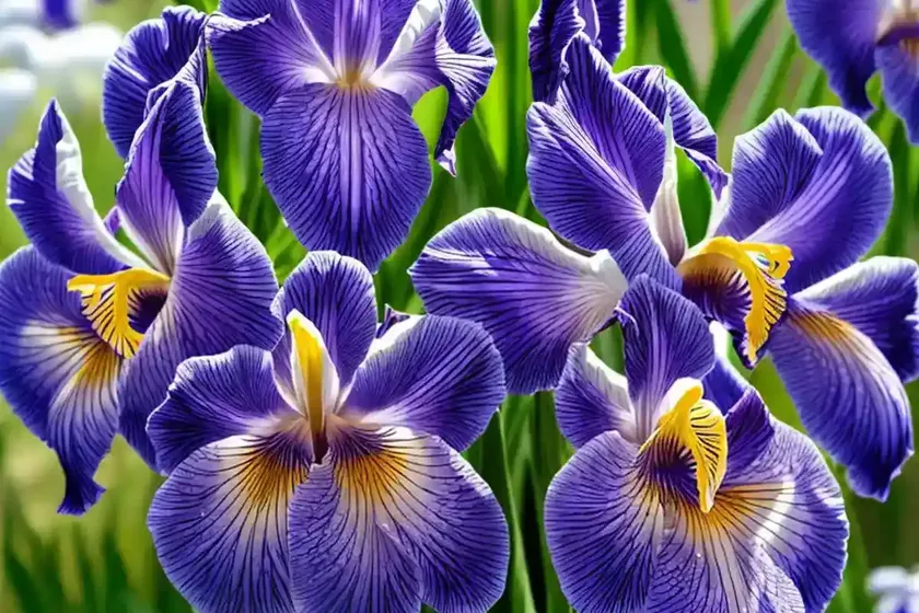 Iris sibirica ‘silver edge’ (siberian iris)
